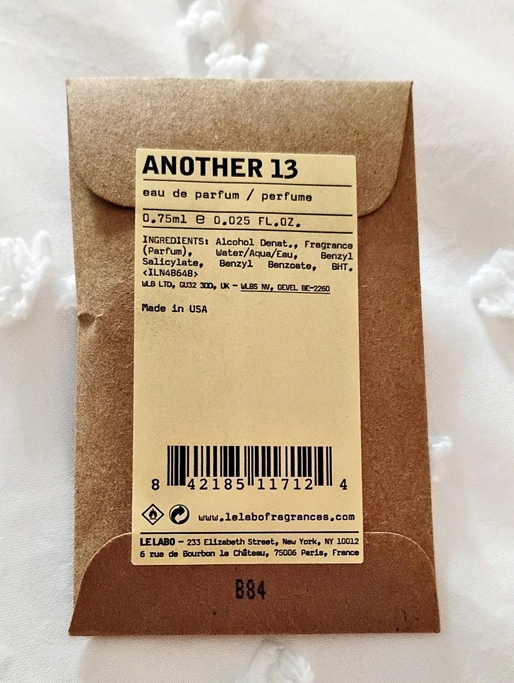 Le Labo Another 13 Eau de Parfum Sample 0.75ml